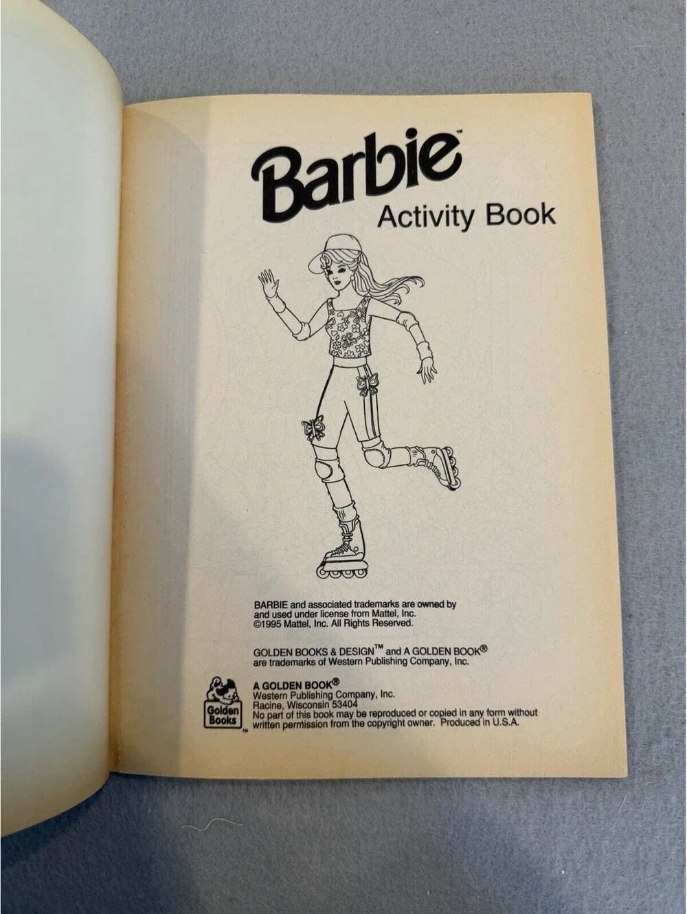Vintage 1998 Barbie Giant Color/Activity Book Golden Books New Unused Rare